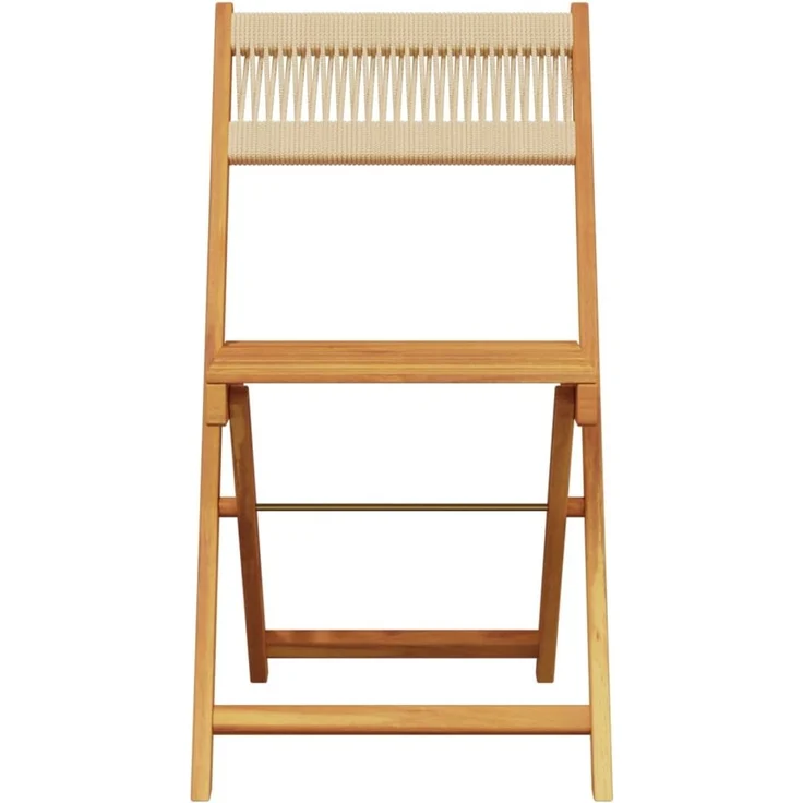 vidaXL Gartenstühle 4 Stk. Klappbar Beige Massivholz Akazie 3214607 – Bild 3