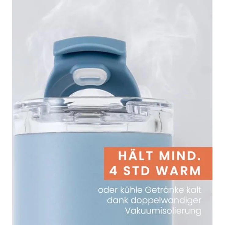 Groenenberg Thermobecher 350ml | Kaffeebecher to go 100% Auslaufsicher | Hält mind. 4 h warm | Coffee to go Becher aus recyceltem Edelstahl – Bild 5