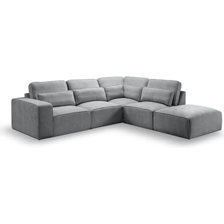 Ecksofa (B/H/T: 305x90x281 cm) in Grau – Bild 1