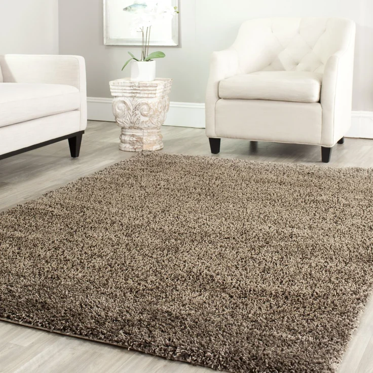 SAFAVIEH Zottelig Teppich für Wohnzimmer, Esszimmer, Schlafzimmer - California Shag Collection, Hoher Flor, Pilz, 122 X 122 cm