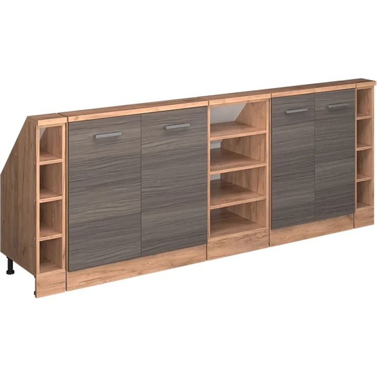 Küchenschrank für Dachschrägen R-Line Edelgrau 210 cm 5er Set Vicco – Bild 1