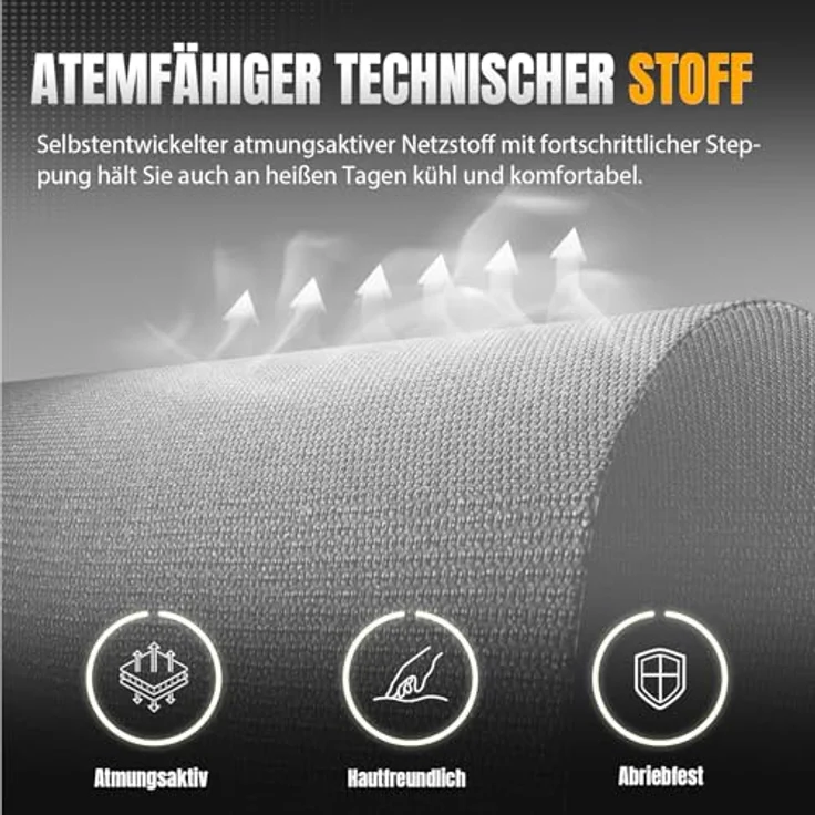 GTPLAYER Gaming-Stuhl Ergonomischer Gaming Sessel Schreibtischstuhl Gamer Stuhl aus Stoff, Federsitzkissen mit Fußstütze – Bild 5