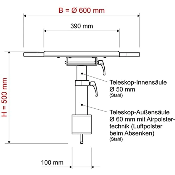 Maul Ergonomisches Stehpult Platte aus Buche – Bild 3