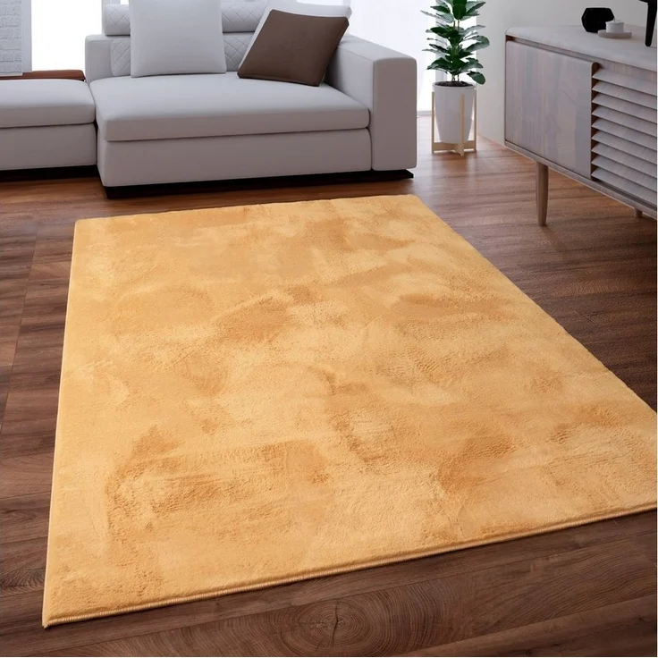 Paco Home Fellteppich Kunstfell Soft 380, rechteckig, Höhe: 14 mm, Langflor, Kuschelteppich - besonders weich, Uni-Farben – Bild 5