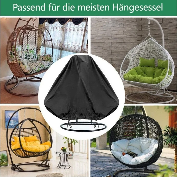 FELIXLEO Sitzgruppe Abdeckung für Hängesessel,Abdeckung 420D Oxford Gewebe – Bild 4