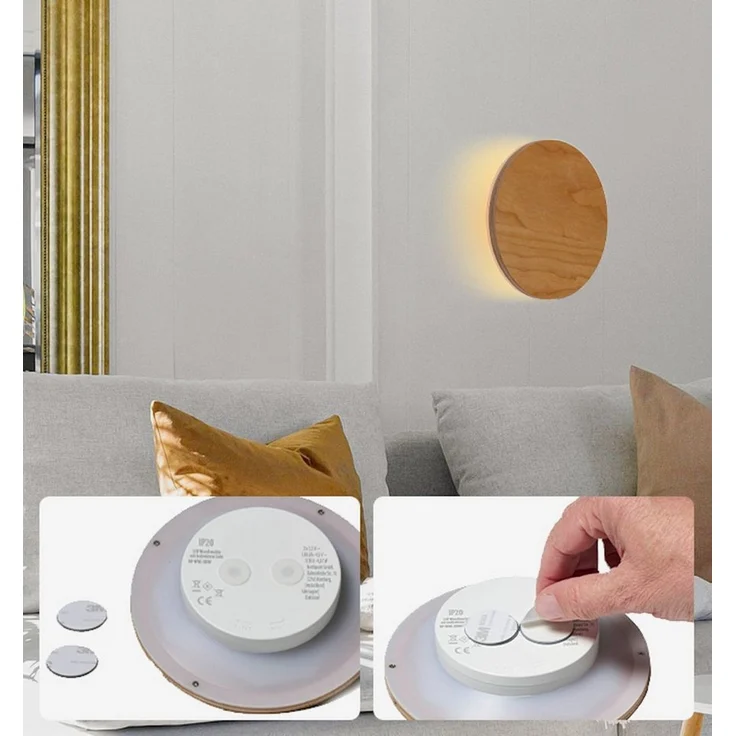 Northpoint LED Wandleuchte Northpoint LED Wandleuchte Indirektes Licht Echtholz, mit Bewegungsmelder – Bild 2