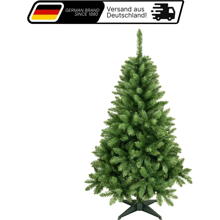 Aurelia Home Künstlicher Weihnachtsbaum 120 cm – PVC-Zweige, Kreuzständer – Bild 1