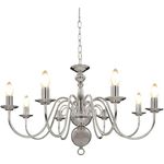 vidaXL Kronleuchter Silbern für 8 x E14 Glühbirnen 281618