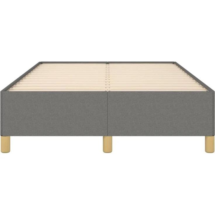 vidaXL Bettgestell ohne Matratze Dunkelgrau 120x190 cm Stoff 3269639 – Bild 5