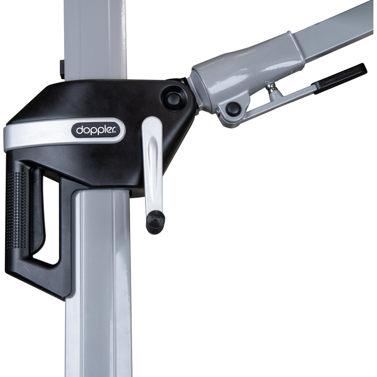 Doppler Sonnenschirm / Ampelschirm "Active II Pendelschirm 350 x 260", greige, 350 x 260 cm – Bild 3