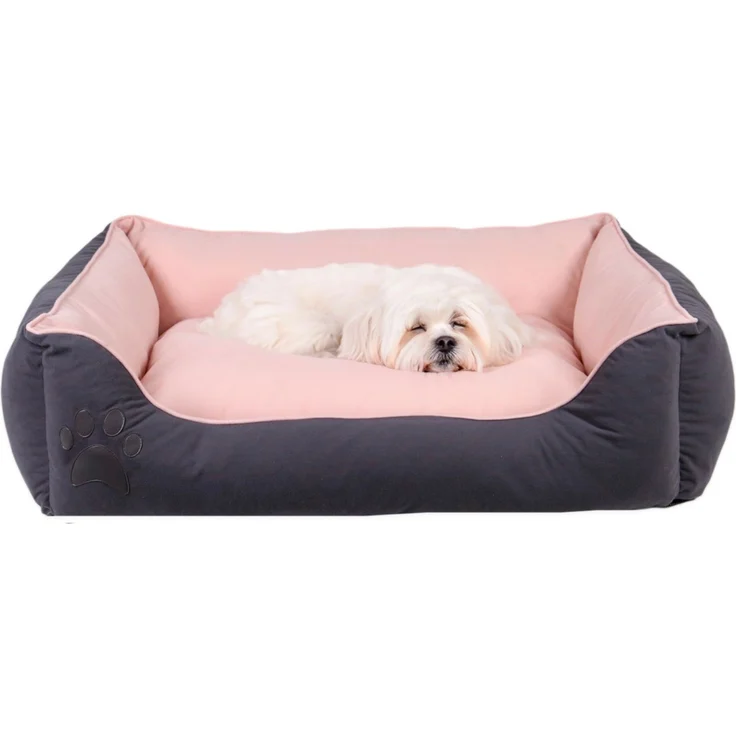 Paws & Whiskers 'Lucy Dog & Cat M - Grey, Pink' Haustierbett, Grau / Rosa, 55 x 75 x 20 cm – Bild 2