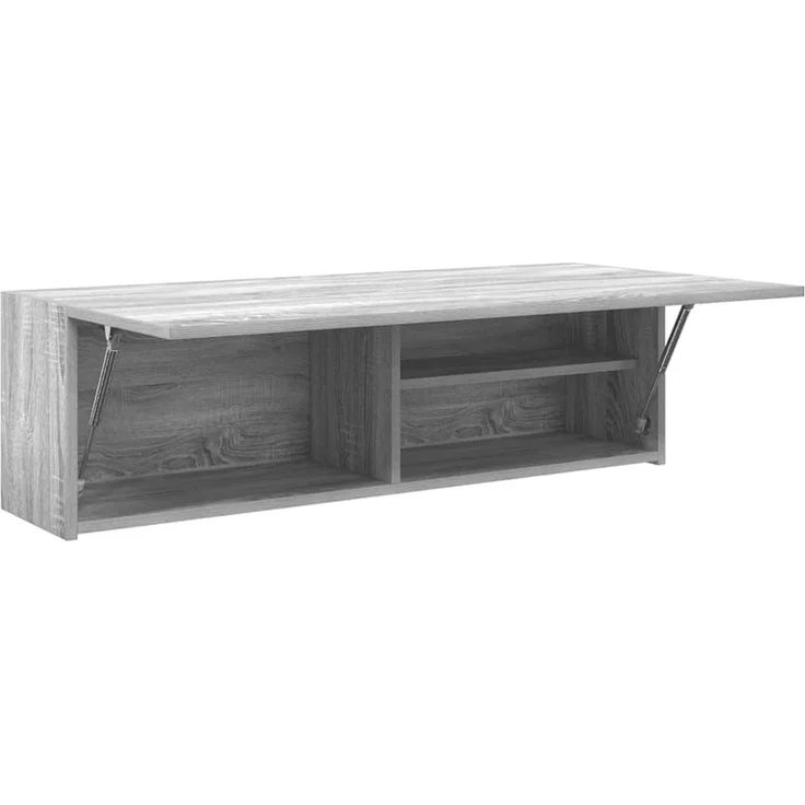 vidaXL Bad-Wandschrank Grau Sonoma 100x25x30 cm Holzwerkstoff 860099 – Bild 4