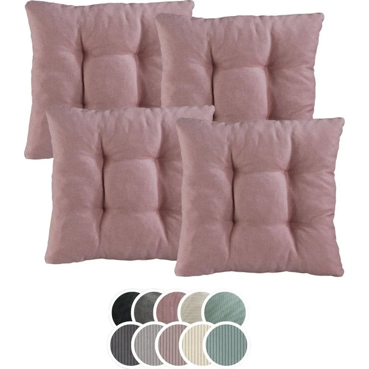 XDREAM Stuhlkissen Sitzkissen Set (2er & 4er) für Stühle und Bänke, robuste Polsterauflage für indoor und outdoor, 38x38x6 cm – Bild 5