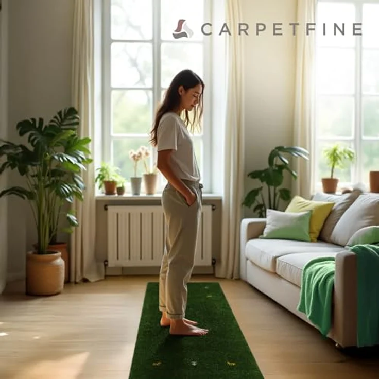 carpetfine 'Gabbeh Uni' Wollteppich, reine Wolle, Grün, 60x180 cm – Bild 8