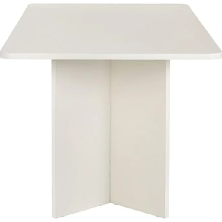 Modern White Dining Table, 180 x 90 x 75 cm | 100% Melamine Coated Particle Board, 25 mm Thick | Stylish & Durable, Perfect for Contemporary Dining Rooms | 70 kg Bearing Capacity – Bild 7