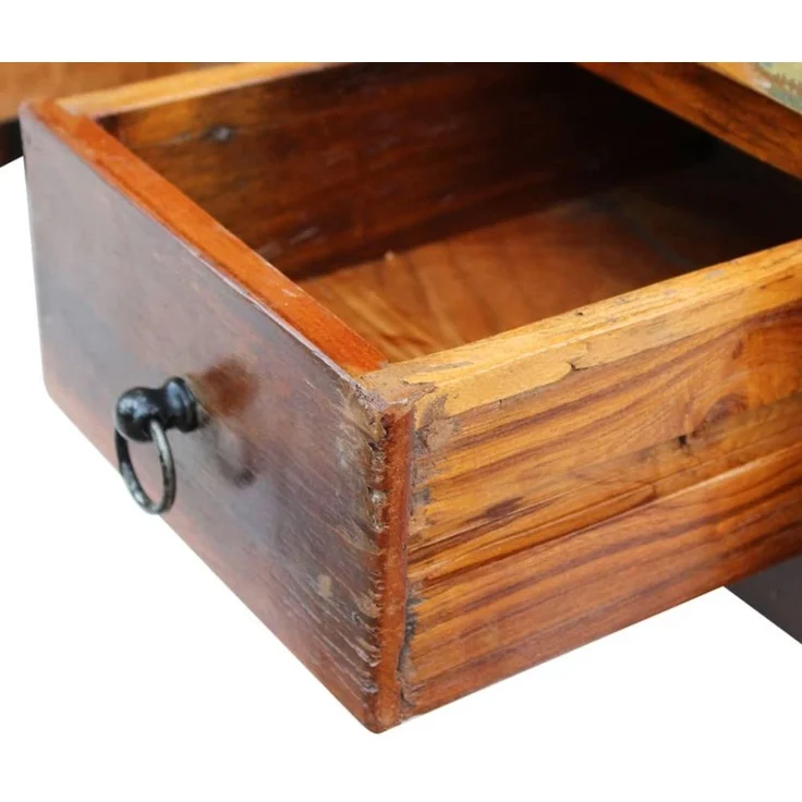 vidaXL Couchtisch mit Schubladen Altholz Massiv 90x45x35 cm 243321 – Bild 4