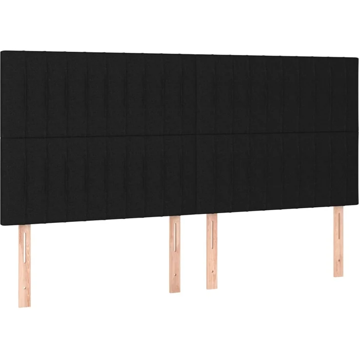 vidaXL Kopfteile 4 Stk. Schwarz 80x5x78/88 cm Stoff 3116578 – Bild 2