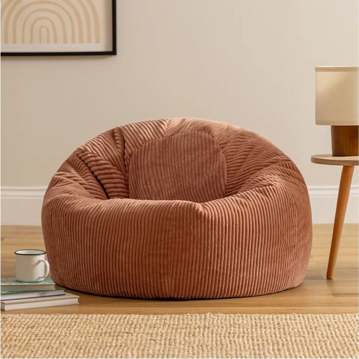 icon Kingston Großer Sitzsack, Jumbo Cord Sitzsack, Dawn Pink, Sitzsack für Erwachsene mit Füllung inklusive, Bequemer Lounging Chair für jedes Alter – Bild 3