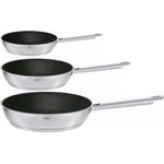 Rösle 'Elegance' Bratpfannen-Set 3-tlg, Edelstahl silber, Ø 20 cm, Ø 24 cm & Ø 28 cm