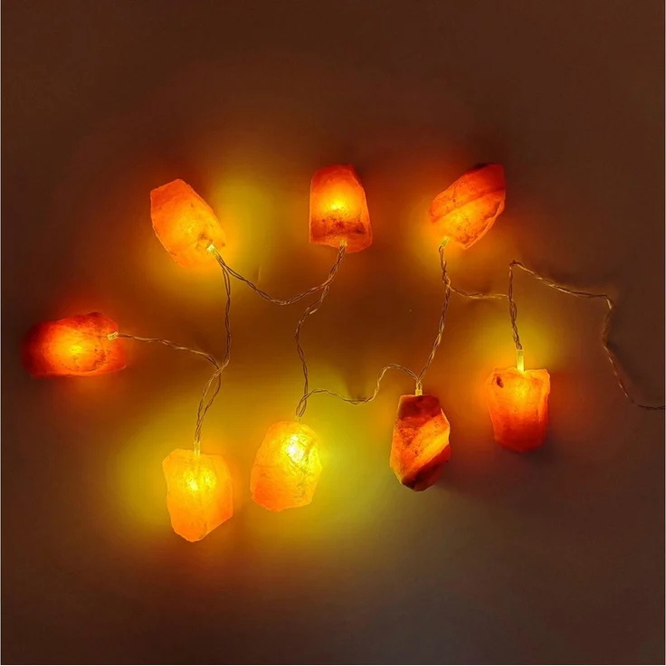 HAF LED-Lichterkette Salz LED Lichterkette Salzkristall 8 Kristalle Handarbeit Deko Licht, 8-flammig, Auswahl aus 4 verschiedenen Motiven – Bild 4