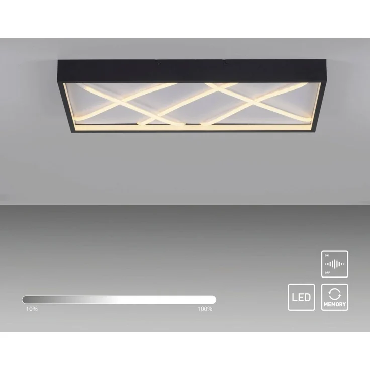 JUST LIGHT 14094-18 MIKADO Deckenleuchte rechteckig schwarz 3000K – Bild 1