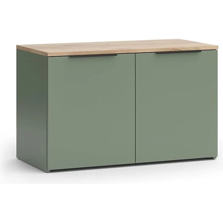 Kommode Wido Grün 80 x 50 cm mit 2 Türen Vicco – Bild 1