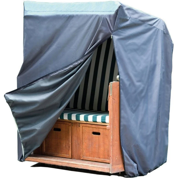 Miganeo 'Deluxe' Strandkorbabdeckung mit Reißverschluss, Polyester 420D blau, 170 x 130 x 100 cm – Bild 1