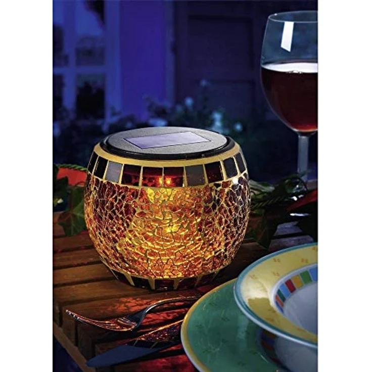 Esotec Solarleuchte Brillant, Mosaik LED-Tischleuchte – Bild 2
