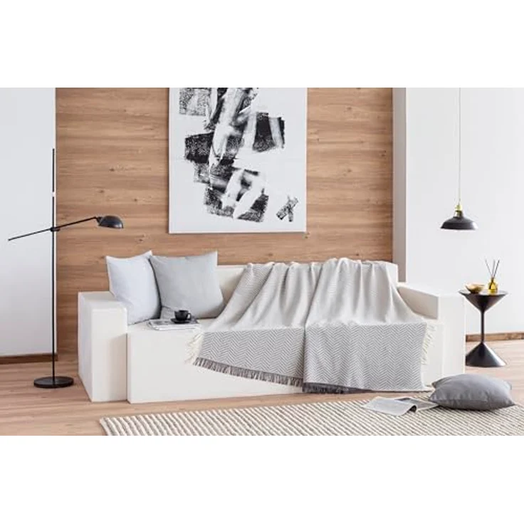 Mehrzweck-Tagesdecke für Sofa, Überwurf für Bett, Sofaüberwurf, Jarapas, Fischgrätenmuster – Bild 3