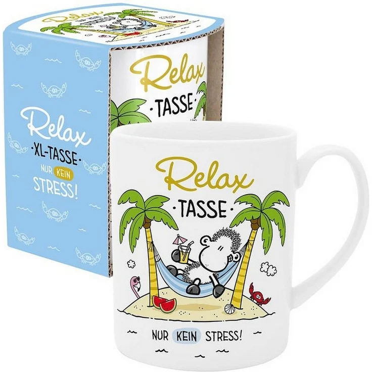 Tasse Tee- Kaffeetasse Kaffeebecher Geschenk XL 60cl Sheepworld RELAX 074124 – Bild 5