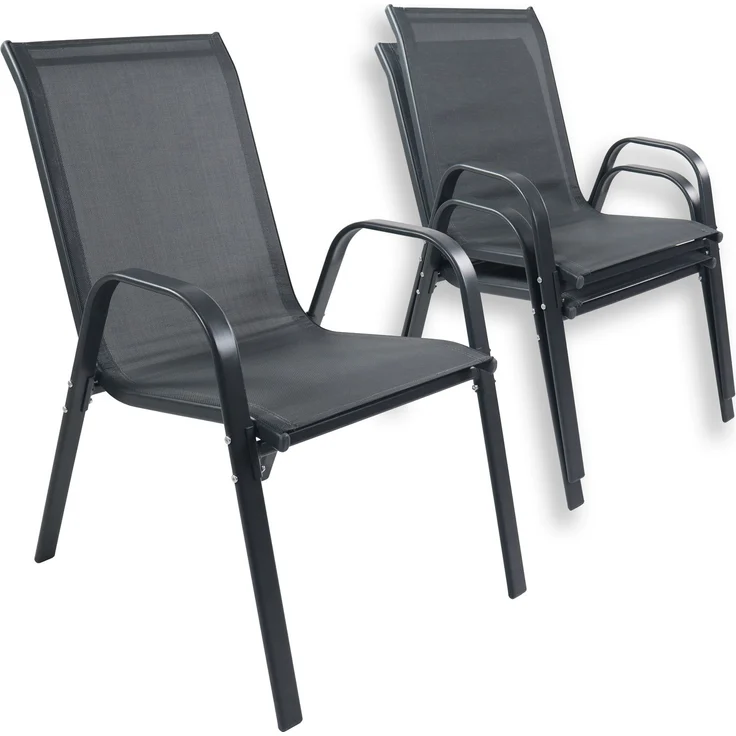 VCM Gartenstuhl Sonlas 920585 Anthrazit H. 89 x B. 56 x T. 73 cm – Bild 4