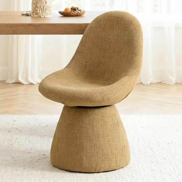 WAHSON OFFICE CHAIRS Esszimmerstuhl Drehbarer Chenille-Polsterstuhl, retro,ohne Armlehnen–für Esszimmer. (1 St) – Bild 2