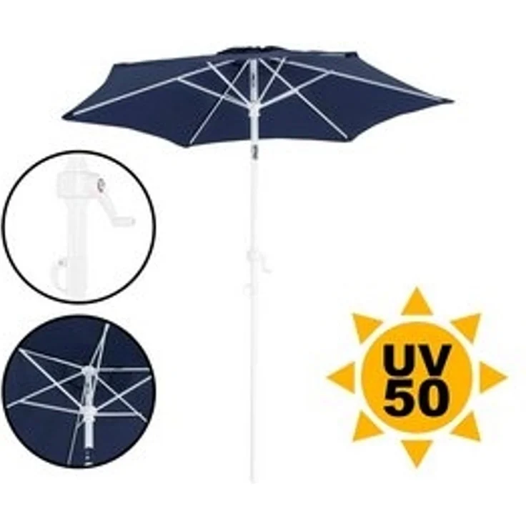 ONDIS24 Marktschirm 1,8 Meter Sonnenschutz Sonnenschirm, Knick-Gelenk, UV 50, 32 mm Rohr, 100% aus Polyester (160g/m) – Bild 6