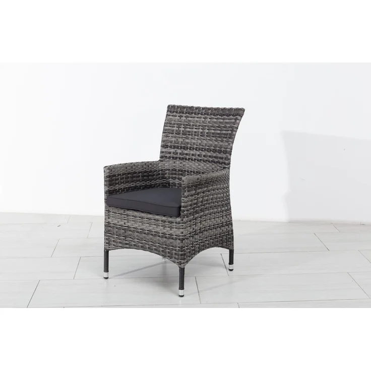 Mandalika Garden MONACO Polyrattan Diningsessel mit Alu-Gestell Black Pearl – Bild 8