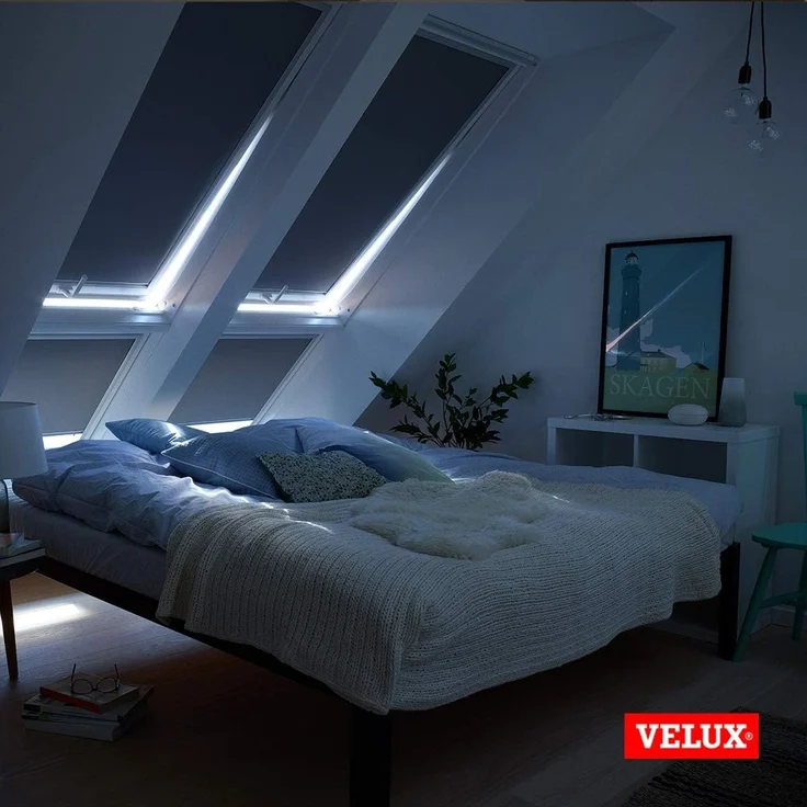 Verdunklungsrollo DKL SK06/MK06/CK02/FK06/MK04/CK04 1085S, VELUX, verdunkelnd, ohne Bohren, in Führungsschienen, VELUX »Pick & Click!«, alufarbene Führungsschienen & Griffleiste – Bild 7