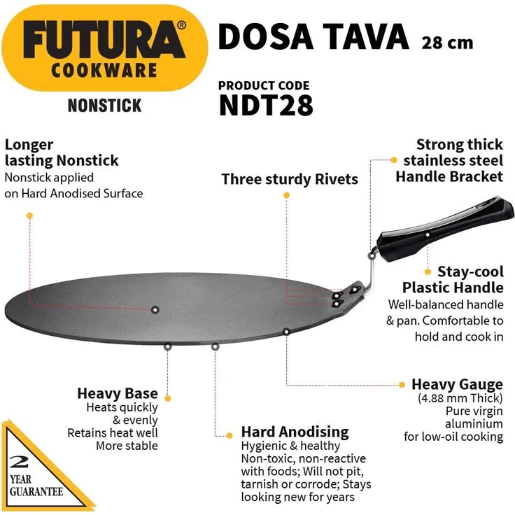 HawkinsFutura Q41 Antihaftbeschichtung, flach 11-inch schwarz – Bild 2