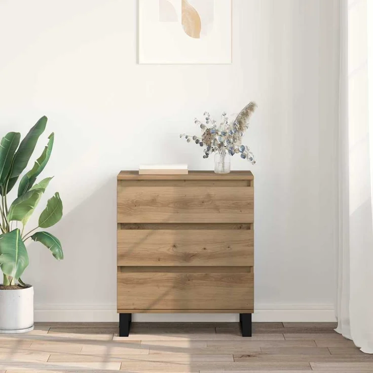 vidaXL Sideboard Artisan-Eiche 60 x 35 x 70 cm Holzwerkstoff 881954 – Bild 3