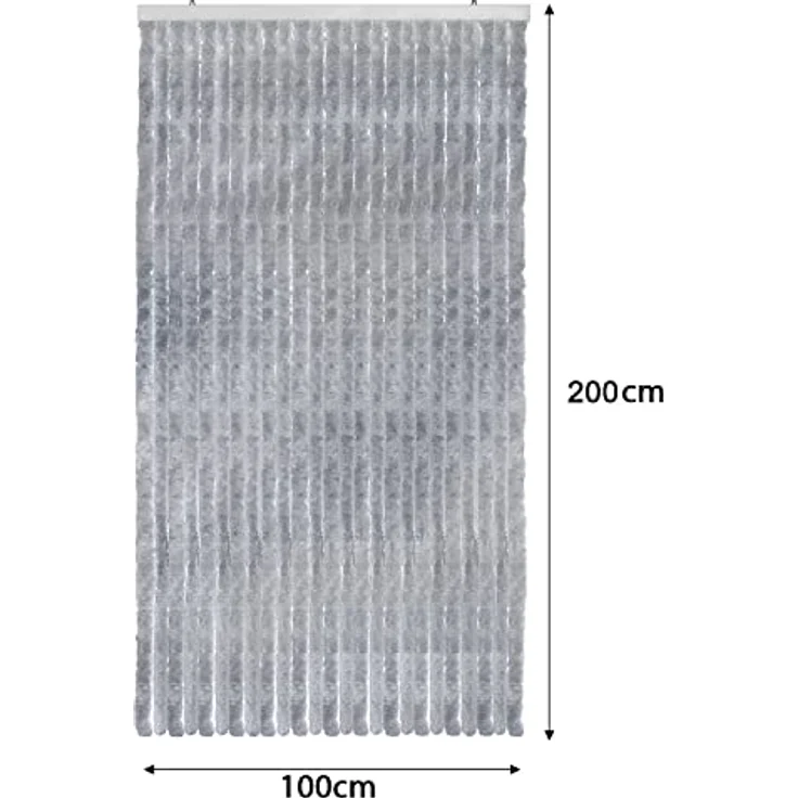 Moritz Flauschvorhang aus Chenille 100 x 200 cm grau Türvorhang als Fliegenschutz Insektenschutz für Camping Wohnwagen – Bild 7