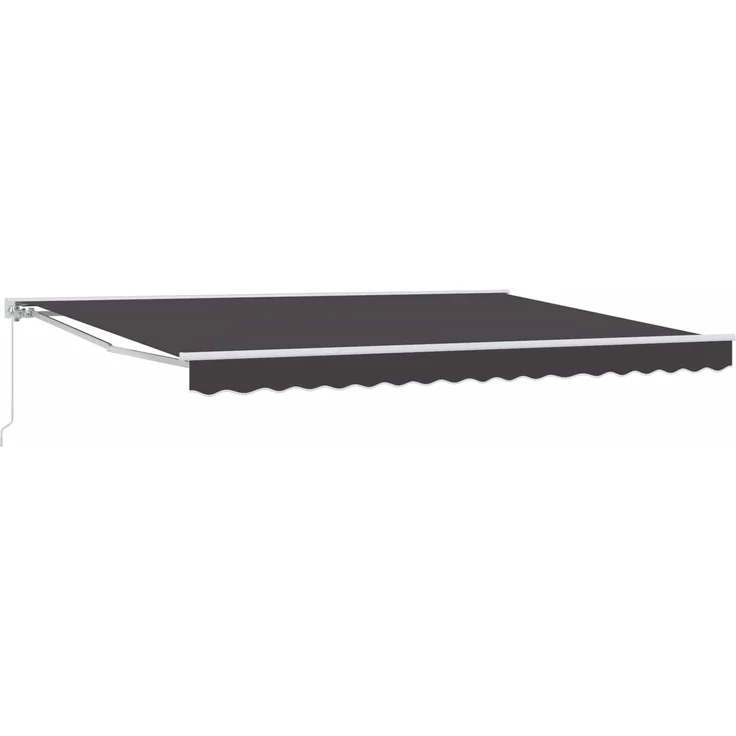 vidaXL Manuell einziehbare Markise Anthrazit 4,5 × 3 m 3420290 – Bild 2