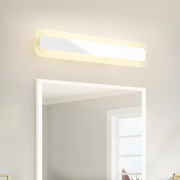Dehobo Led Bad Spiegelleuchte 14W 40cm - LED Spiegellampe Badezimmer Spiegelleuchte IP44 4000K Neutralweiß - Badlampe Wandbeleuchtung 230V 1000LM Spiegelfrontlicht aus Acryl Kein Flimmern – Bild 1