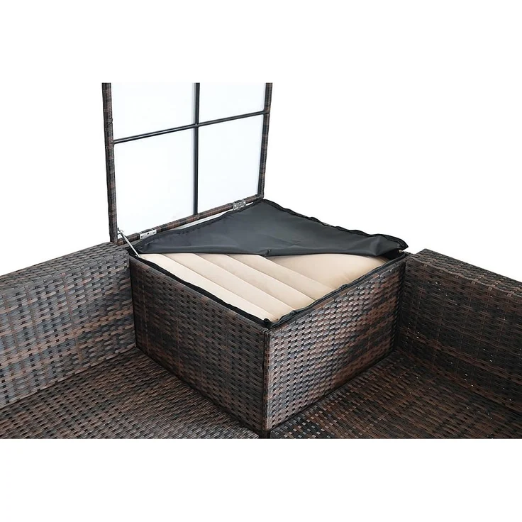 XXL Sitzgruppe Polyrattan Gartenlounge Set Sitzgarnitur Gartenmöbel Sitzecke – Bild 4