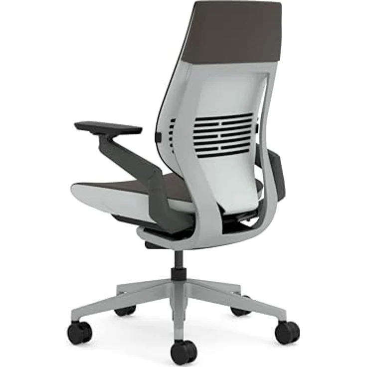 Steelcase Gesture Ergonomischer Bürostuhl mit 360° Armlehnen und 3D-Live Back Lumbalstütze Dunkelbraun – Bild 4