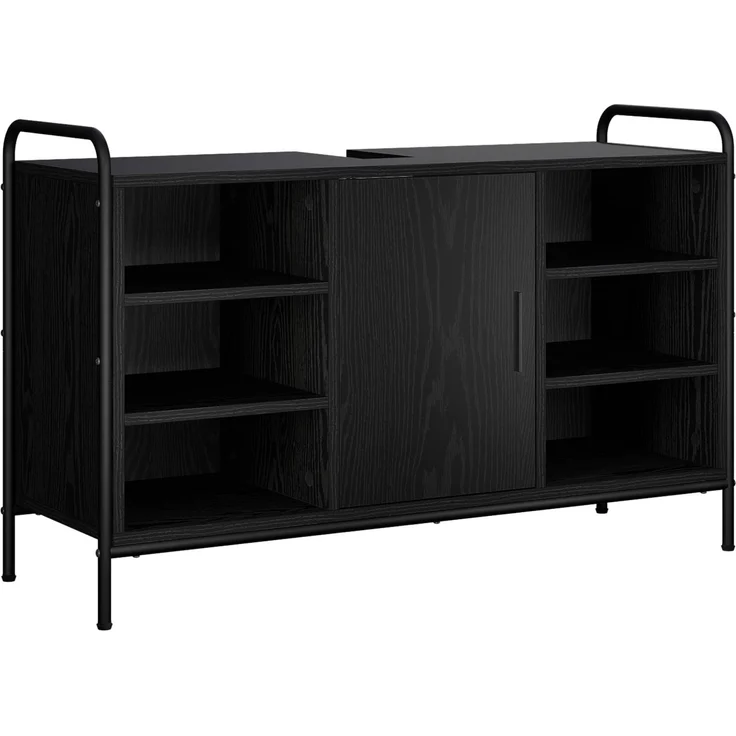 vidaXL Badezimmerschrank-Set 3 stk. Schwarz Eichen-Optik 3444537 – Bild 4