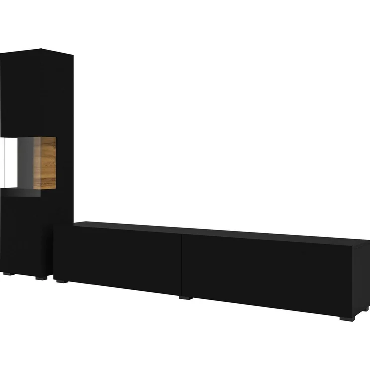 Home affaire Wohnwand Ava, Wohnzimmer-Set hängend/stehend montierbar, Vitrine, Lowboard, 2-tlg. – Bild 4