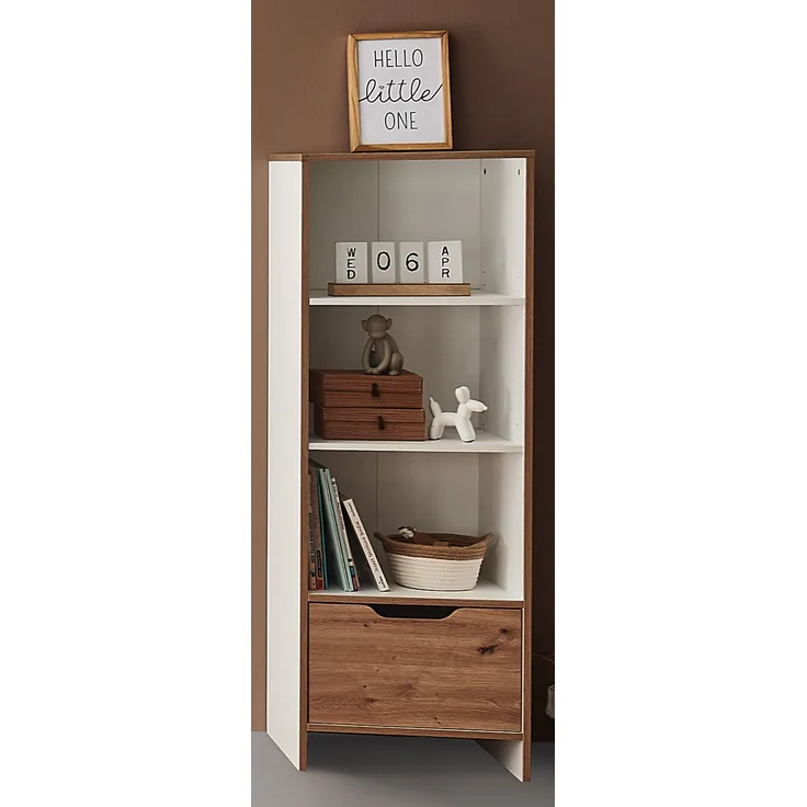 Standregal mit Soft-Close Schubkasten »Maxim«, (B/H/T): 45/151/40 cm, Artisan Oak / Kreideweiß, Arthur Berndt