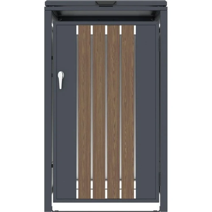 KONIFERA Mülltonnenbox Bilbao, abschließbar & pulverbeschichtet, BxTxH: 68 x 80 x 117 cm – Bild 4