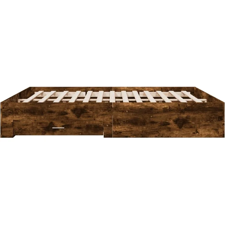 vidaXL Bettgestell mit Schubladen Räuchereiche 180x200cm Holzwerkstoff 3280367 – Bild 5