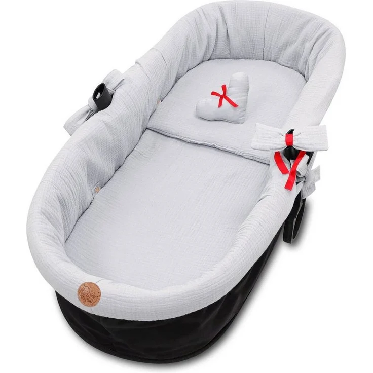 Totsy Baby Kuschelnest Umrandung für Kinderwagen - Bezug für Babywanne Nestchen – Bild 5