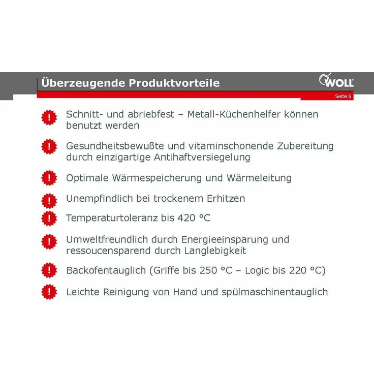 WOLL Titanium Nowo Induction Sauteérpfanne mit abnehmbarem Griff, Ø 24 cm x ca. 7 cm (2,5 l), Aluminium-Handguss mit Titan‑Hartversiegelung, alle Herdarten inkl. Induktion, spülmaschinen‑ & backofenfest bis ca. 250 °C – Bild 8