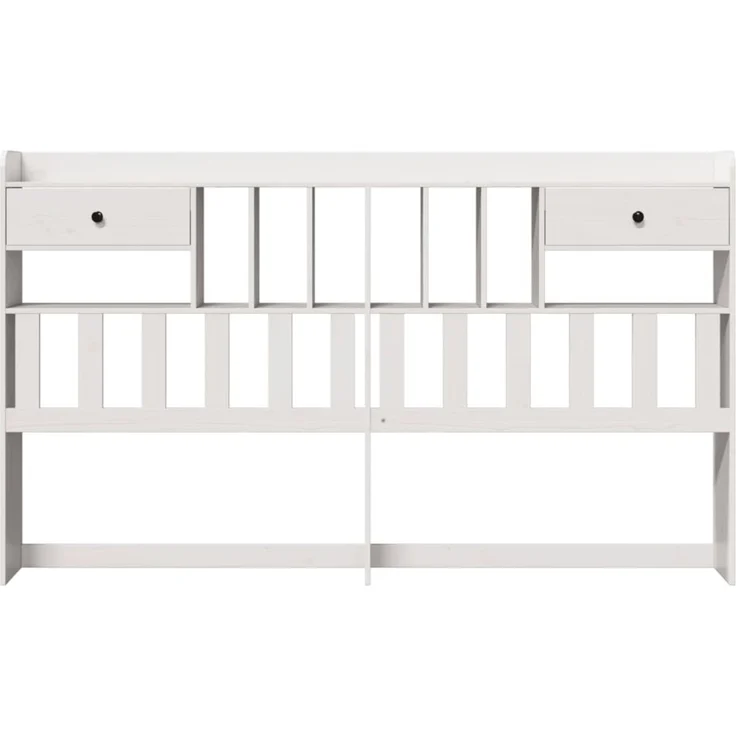 vidaXL Kopfteil mit Stauraum Weiß 180 cm Massivholz Kiefer 855503 – Bild 3